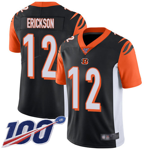Cincinnati Bengals Limited Black Men Alex Erickson Home Jersey NFL Footballl #12 100th Season Vapor Untouchable->cincinnati bengals->NFL Jersey